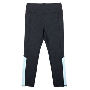 We Over Me Charcoal Blue Colorblock Side Stripe Athleisure Athletic Leggings M